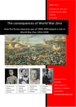 The Consequences of World War Zero