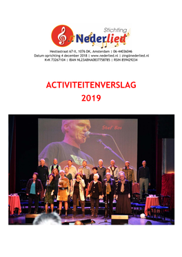 Activiteitenverslag 2019