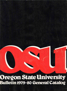 Oregonstate University Bulletin 1979-80 General Catalog People