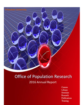 2016 Annual Report Centers Library Seminars Research