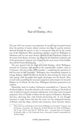 Chapter IV: Year of Destiny, 1812