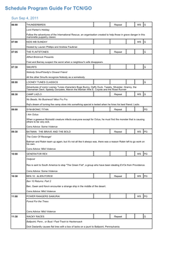 Program Guide Report