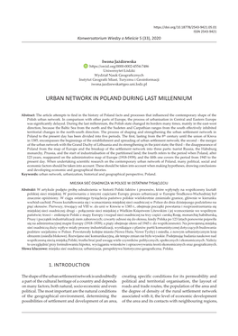 Urban Network in Poland During Last Millennium