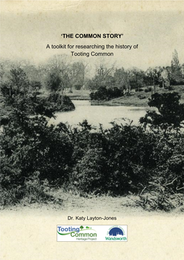 'THE COMMON STORY' a Toolkit for Researching the History of Tooting