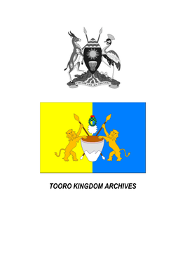 Tooro Kingdom Archives