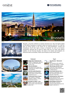 Brussels in Collaboration with Visit.Brussels Photo: Brussels, a City That Continues to Surprise and Move You