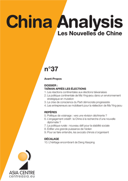 China Analysis Les Nouvelles De Chine