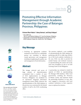 The Case of Batangas Province, Philippines