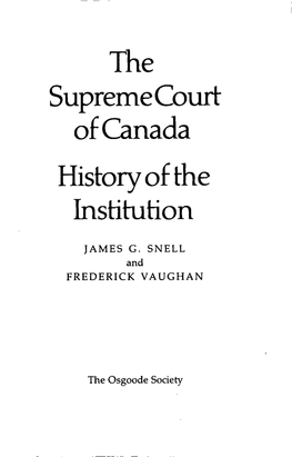 The Supremecourt History Of