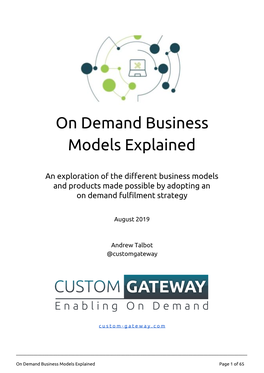 On Demand Business Models Explained