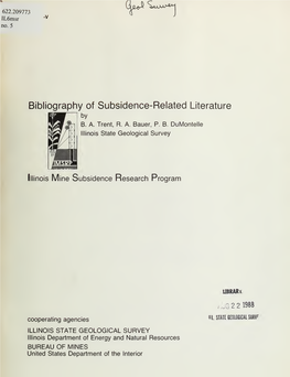 Bibliography of Subsidence-Related Literature By