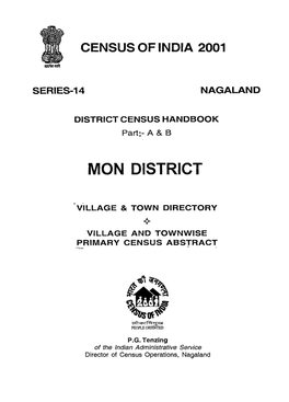 District Census Handbook, Mon, Part XII-A & B, Series-14, Nagaland