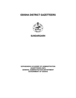 Odisha District Gazetteers Sundargarh