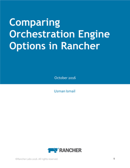 Comparing Rancher Orchestration Engine Options