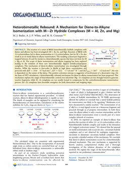 Zr Hydride Complexes (M = Al, Zn, and Mg) M