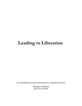 Leading to Liberation