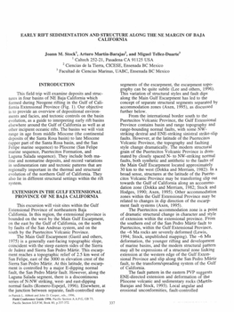 Early Rift Sedimentation and Structure Along the Ne Margin of Baja California