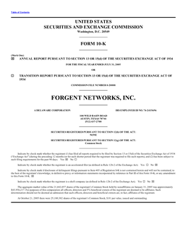 Forgent Networks, Inc