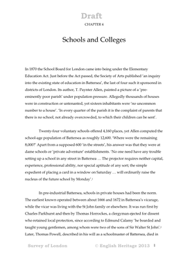 Chapter 4: Schools and Colleges