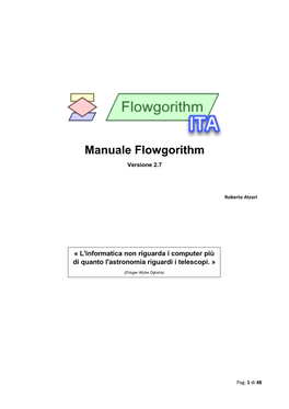 Manuale Flowgorithm Versione 2.7