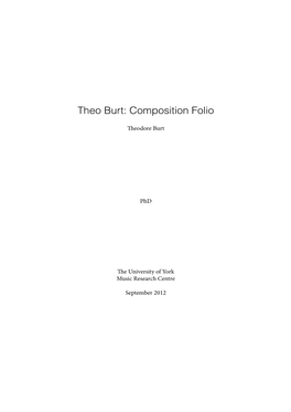 Theo Burt: Composition Folio