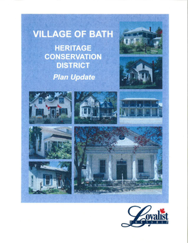 Village of Bath Heritage Conservation District Plan Is Available in PDF Format