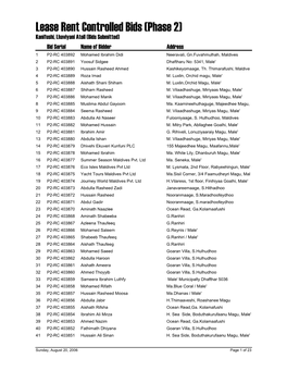 Lease Rent Controlled Bids (Phase 2)