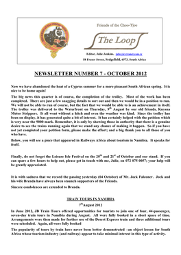 The Loop 7 Newsletter October 2012