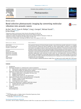 Bond-Selective Photoacoustic Imaging by Converting Molecular Vibration