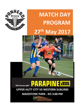 MATCH DAY PROGRAM 27 May 2017