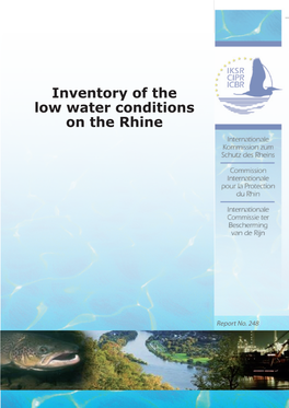 Inventory of the Low Water Conditions on the Rhine