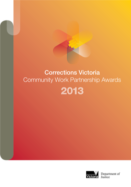 Corrections Victoria Community Work Partnership Awards 2013