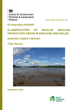 SANITARY SURVEY REPORT Teign Estuary September 2013
