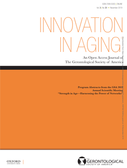 Innovation in Aging