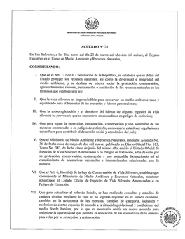 ACUERDO N° 74 En San Salvador, a Las Diez Horns Del Dia 23 De Marzo