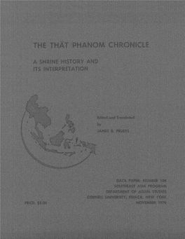 The That Phanom Chronicle a Shrine History and Its Interpretation ·