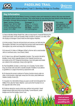 Birmingham Trail 3: Bentley Bridge to Dudley