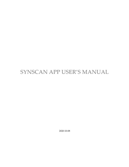 EN: Synscan Pro App Users Manual