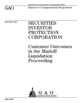 Gao-12-991, Securities Investor Protection