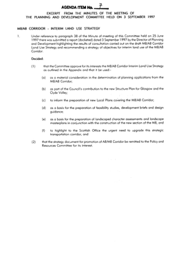 M8/A8 Corridor Interim Land Use Strategy As Outlined in the Appendix and That It Be Used