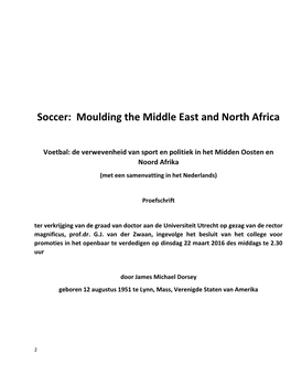 Soccer: Moulding the Middle East and North Africa