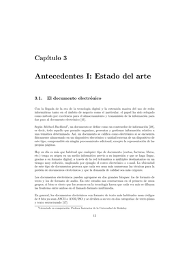 Antecedentes I: Estado Del Arte