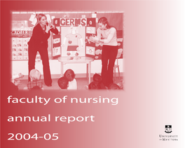 Faculty of Nursing Annual Report 2004-05 Design & Layout: Susan E