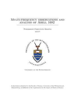 Multi-Frequency Observations and Analysis of Abell 1682