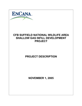 Cfb Suffield National Wildlife Area Shallow Gas Infill Development Project