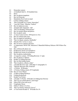 A1 Drop Plate Camera A2 a Gundlach Opt Co. B Gundlach Lens A3 Hicro