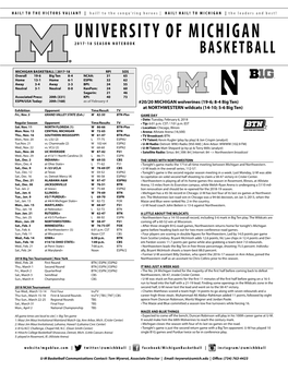 University of Michigan Basketball