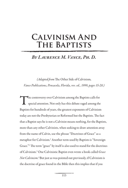 Calvinism and the Baptists