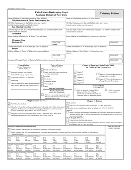 United States Bankruptcy Court Southern District of New York