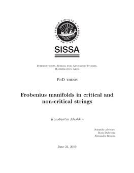 Frobenius Manifolds in Critical and Non-Critical Strings